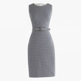 Belted gingham dress at J. Crew